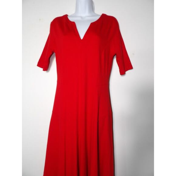 Soft Surroundings Scarletta Maxi Dress Sz 6 Red V Neck A Line EUC - Picture 4 of 13